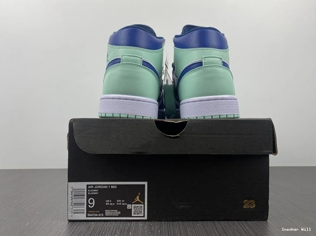 487 554724- Fashionable Mystic Mid 5334 Jordan1 Foam Mint Navy 0602
